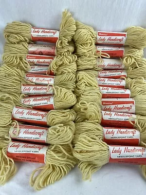 Vtg Wool Yarn 20 Skein Lot Vtg Hiawatha-Lady Handicraft-Marigold-40 Yds Each • $19