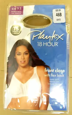 PLAYTEX 18 Hour Wirefree Bra #4695 Front Close 36D 42DD 46B NEW WITH DEFECTS • $11.99