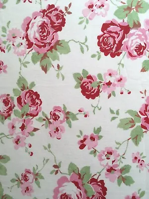 80cm X 80cm Square IKEA Rosali Rose On Cream Lightweight Cotton Fabric New • £9.49