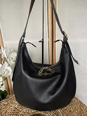 Jasper Conran Black Leather Handbag Hobo Bag • £27