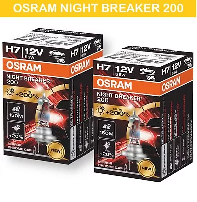 NEW Osram Night Breaker H7 Headlight Globe  +200% Car Bulb 2PCS 64210NB200 PX26d • $68.75