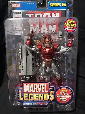 2004 Marvel Legends Iron Man Silver Centurion Series VII Action Figure Toy Biz • $28.95