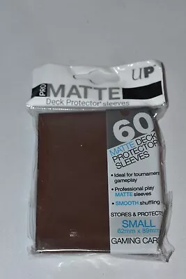 60 Ultra PRO MATTE Solid Brown Deck Protector Small 62mm Size CARD SLEEVES UP • $8