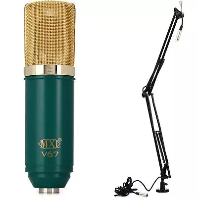 MXL V67G Large-diaphragm Condenser Microphone Bundle With Desktop Boom Stand And • $139