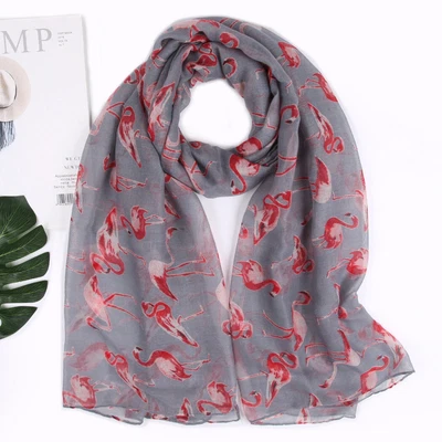 £5.99 • Buy FLAMINGO PINK PRINT Ladies Soft Viscose Cosy Scarf Animal Fashion Large UK