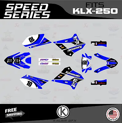 $79.99 • Buy Graphics Kit For Kawasaki KLX250 (2008-2020) KLX 250 Speed-Blue