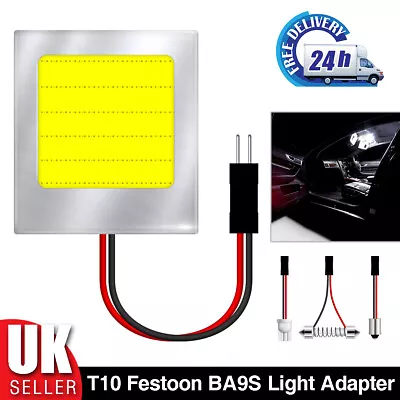 White Car Interior Light Panel COB LED T10 BA9S Dome Festoon Bulb 12V 3-Adapter • $6.95