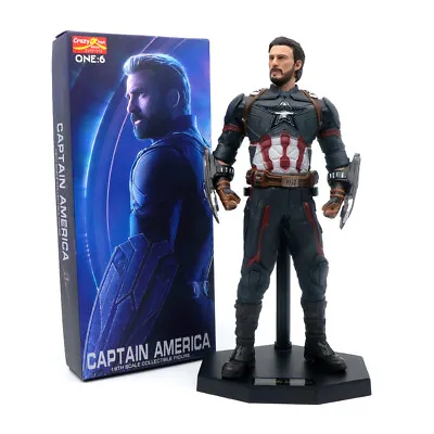 Crazy Toys Marvel Avengers Civil War Captain America 12  Acton Figure Model • £54.99