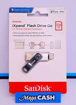 SanDisk IXpand Go Flash Drive USB 3.0 128GB Memory Stick For IPhone IPad PC Mac • $60