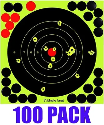100x8  Shooting Target Rifle Gun Adhesive Stick Splatter Reactive Practice Range • $26.90