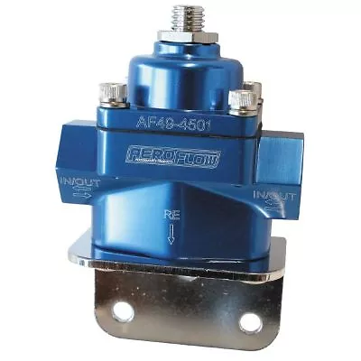 AEROFLOW Billet Bypass Fuel Pressure Regulator 4.5 - 9psi Adjustable Blue • $94.90