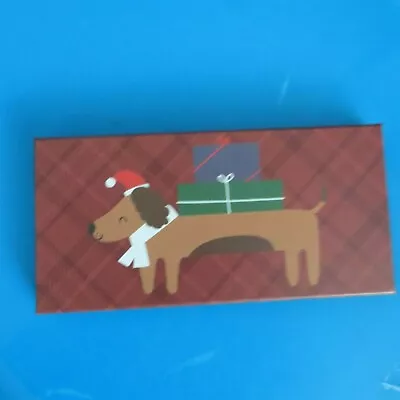 Dachshund Christmas Holiday Large Rectangular Gift Box Presents Santa Hat NEW • $7