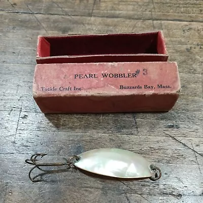 Pearl Wobbler Fishing Spoon Vintage Lure With Box Tackle Craft Inc Hook • $29.99