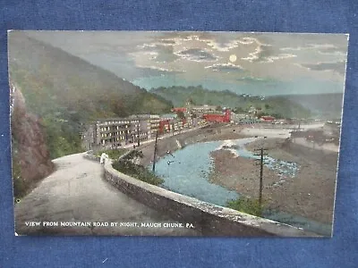 1910s Mauch Chunk Pennsylvania View From Mountain Road At Night Postcard • $4.99
