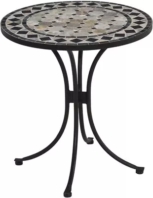 Home Styles Small Outdoor Bistro Table With Marble Tiles Design Table Top Constr • $368.27