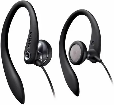 Philips SHS3200BK/37 Flexible Earhook Headphones Black • $18.99
