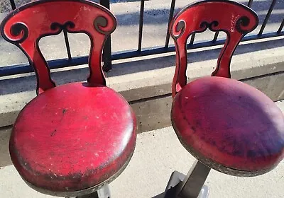 Antique 1900s Soda Fountain Ice Cream Parlor Stools  • $4000