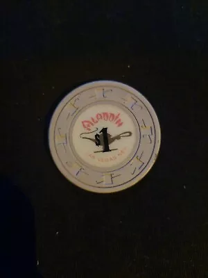 Aladdin Hotel Las Vegas $1 Casino Poker Chip 1970's Vintage Genie Lamp • $25