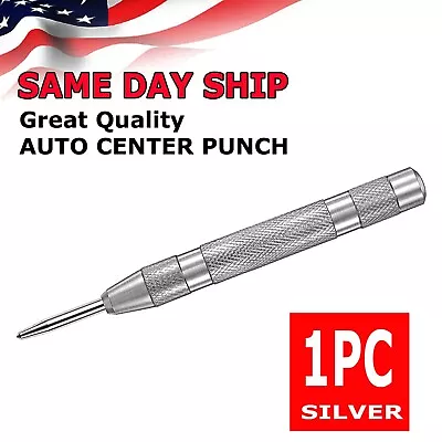 Automatic CENTER PUNCH Tool Adjustable Spring Loaded Super Strong Metal Drill  • $4.79