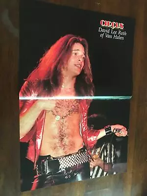 1978 Vintage 2pg Magazine Poster Clipping Van Halen David Lee Roth Hairy Chest • $31.95