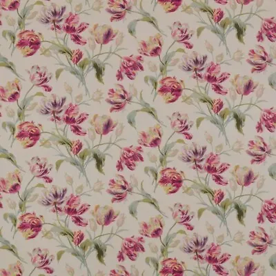 Laura Ashley Gosford Cranberry Fabric **PER METRE** • £32.95