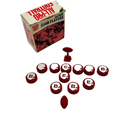 1967 NFL All-Pro FOOTBALL Game By IDEAL - Game Parts - Red Team Game Pieces • $9.99