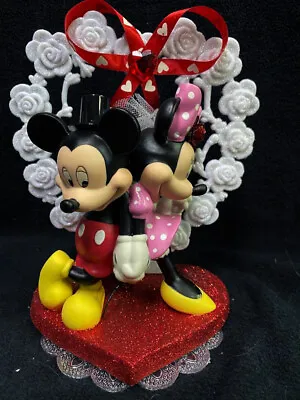 Mickey And Minnie Mouse Disney Wedding Cake Topper Precious Moment Groom Top • $89.90