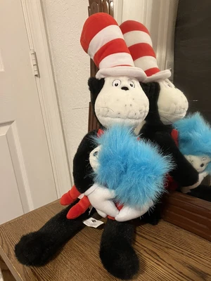 $15 • Buy Dr. Seuss The Cat In The Hat Thing 1 & Thing 2 Plush 24” Toy