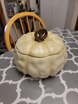 Russ Berrie & Co. Ceramic Fall Harvest Pumpkin Cookie Jar • $22