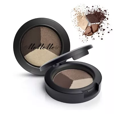 MeMeMe SULTRY TRIO EYESHADOW PALETTE 2 PACK Matte Shimmer Makeup Compact Brown • £3.94