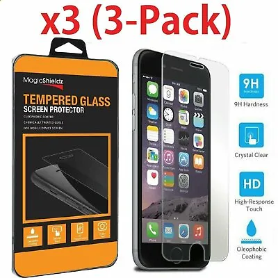 Screen Protector Tempered Glass Film For IPhone 5 6 7 8 Plus 11 Pro X XR Xs Max • $2.09