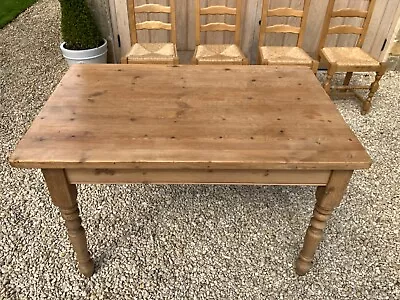 Country Kitchen Rustic Pine Dining Table And 4 Chairs • £175