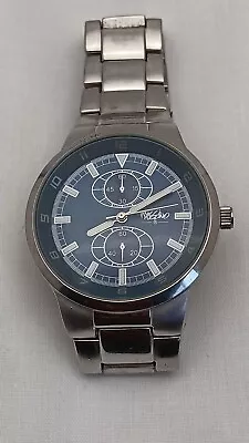 MOSSIMO MENS VINTAGE Blue STAINLESS STEEL WATCH B4 • $35