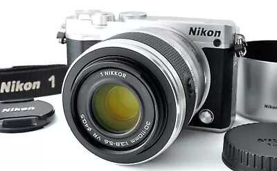 Nikon 1 J5 [MINT] Mirrorless Camera Silver Kit W/ 1 NIKKOR VR 30-110mm Lens • $642.40