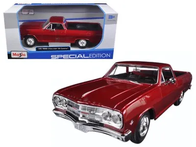 1/24 - 1/25 Maisto 1965 Chevrolet EL Camino Diecast Model Car Metallic Red 31977 • $14.55