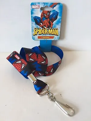 Amazing Spiderman Lanyards Blue Marvel Key Lot Of 3 • $4.90