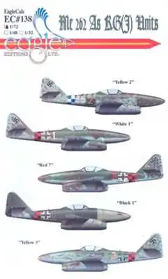 EagleCals Decals 1/72 MESSERSCHMITT Me-262A KG(J) UNITS • $10.50