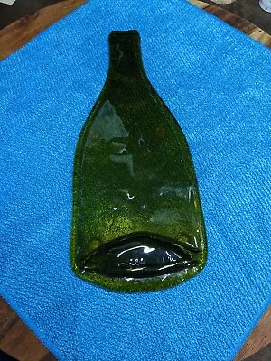 Handmade Melted Wine BottleServing Tray Appetizers Candy Spoon Holder  • $15