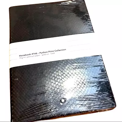 Montblanc Fine Stationery Notebook #146 Python Collection Smoke Black 119549 • $150