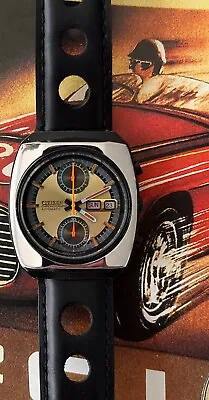 Vintage 1974 Citizen  Monaco  Aluminium 67-9071 Automatic Chronograph • $1094.50