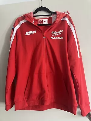 Milwaukee 23Red Racing Hoodie XL Used Sponsors On Sleeves Ford Coca Cola • $50