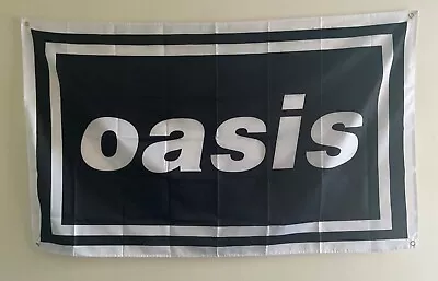 OASIS CLASSIC MUSIC FLAG – 5x3 FOOT - BRITPOP - FESTIVALS NOEL & LIAM GALLAGHER • £11.99