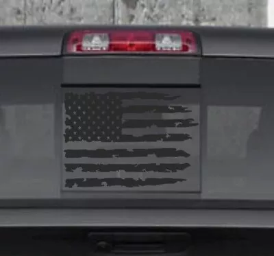 For Dodge American Flag USA Distressed Vinyl Decal Fits Rear Window Slider Rebel • $19.95