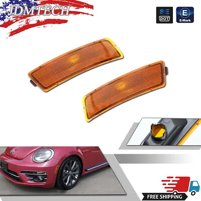 Amber Yellow Front Side Marker Light Housings For 18-up VW Tiguan 12-19 Beetle • $19.99