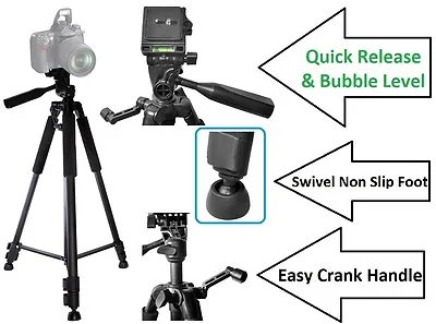 $53.55 • Buy 60  Pro Tripod With Case For Sony Alpha A6000 ILCE-6000L ILCE-6000