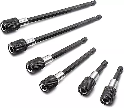 6 Piece 1/4” Hex Shank Quick Change Bit ExtensionQuick Release Bit Extension Se • $16.86