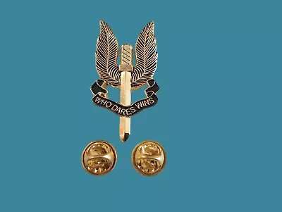 Military Sas British Special Forces Hat Beret Pin Badge Double Clutch Back  • $12.95