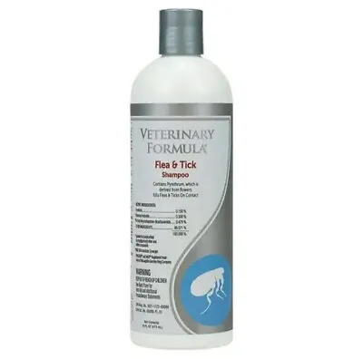 Veterinary Formula - Clinical Care Flea And Tick Shampoo For Dogs Cats 16 Oz • $12.90