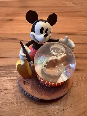 Disney 100 Years Of Magic Mickey Mouse Painting Glitter Water Snow Globe 3.5” • $9.10