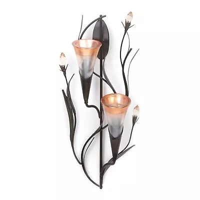 Lily Flower Wall Sconce Modern Candle Holder Light Lamp Lantern Home Decor • $32.39